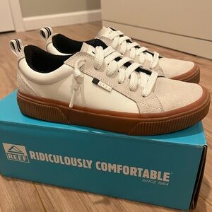Reef Women's White Leather and Suede Sneakers